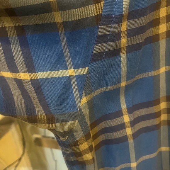 Burberry Blue and Tan Plaid Men's Shirt - Picture 3 of 10
